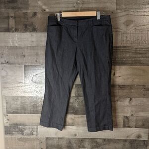 Dark denim stretch capris 8